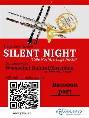cover image of Bassoon part of "Silent Night" for Woodwind Quintet/Ensemble